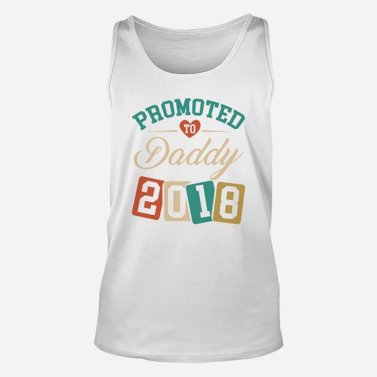 Promoted To Daddy 2018 Being A Daddy Gif Unisex Tank Top