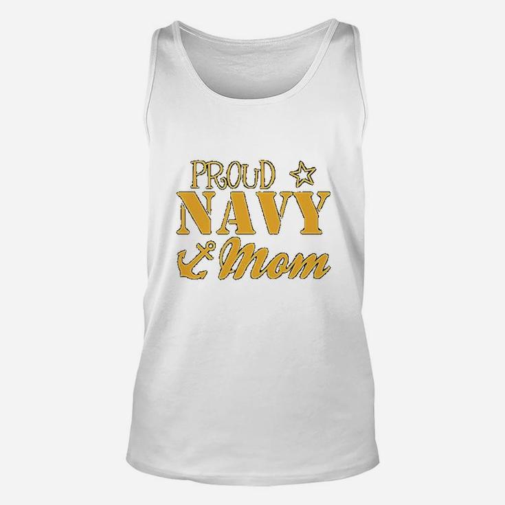 Proud Navy Mom In Navy Mothers Day Gift For Mom Unisex Tank Top