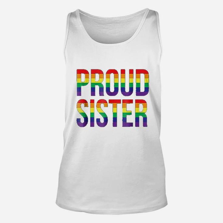 Proud Sister Gay Lesbian Lgbt Pride, gifts for sister Unisex Tank Top
