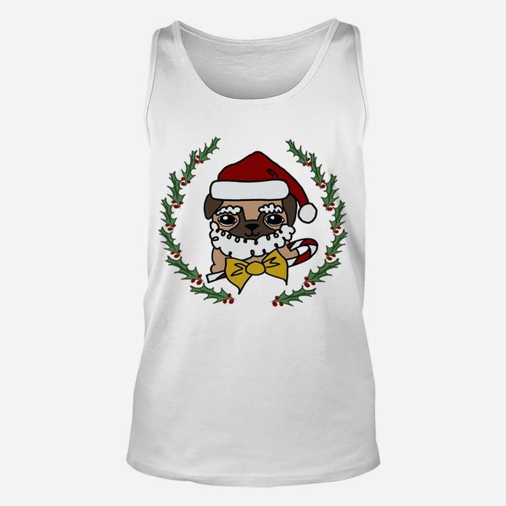 Pug Funny Dog Christmas Santa Gift Unisex Tank Top