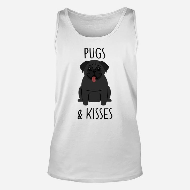 Pugs And Kisses Hugs Valentines Day Pug Unisex Tank Top