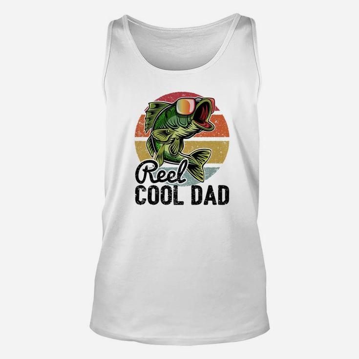 Reel Cool Dad Retro Fishing Sunglasses Funny Father Day Gift Premium Unisex Tank Top