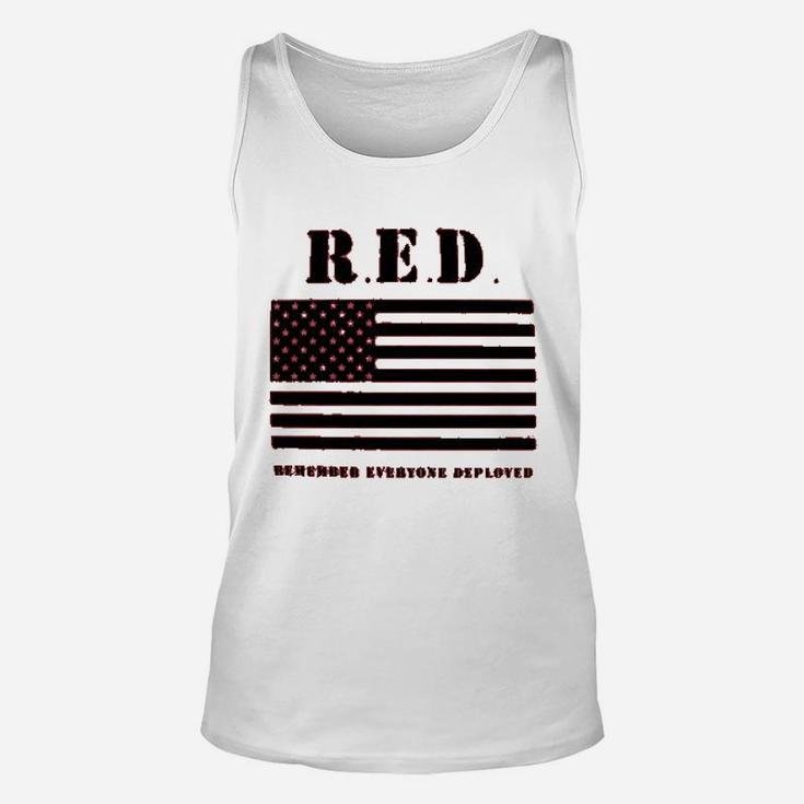 Remember Everyone Deployed Red Friday Flag Military Unisex Tank Top
