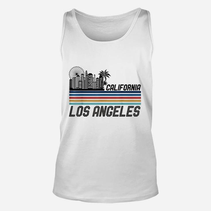 Retro Los Angeles Skyline Vintage 70s Los Angeles Unisex Tank Top
