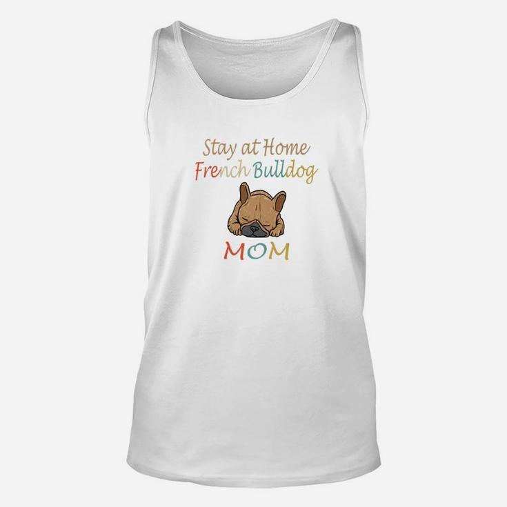 Retro Stay At Home French Bulldog Mom Unisex Tank Top