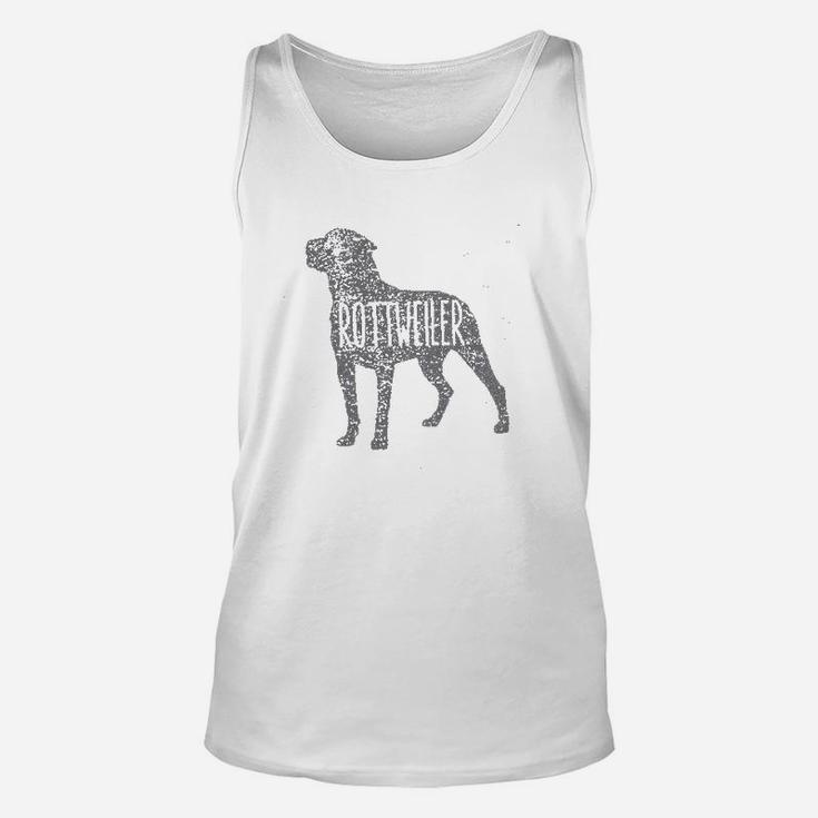 Rottweiler Dog Silhouette Relaxed Unisex Tank Top