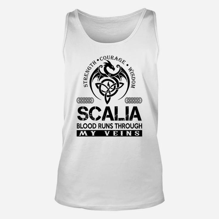 Scalia Shirts - Scalia Blood Runs Through My Veins Name Shirts Unisex Tank Top