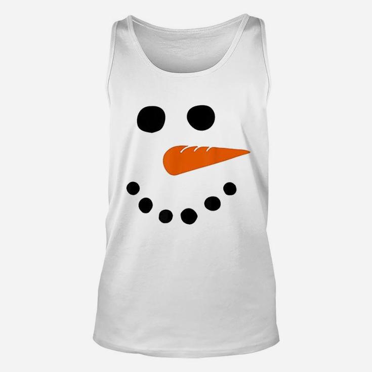 Snowman Face Carrot Nose Christmas Unisex Tank Top