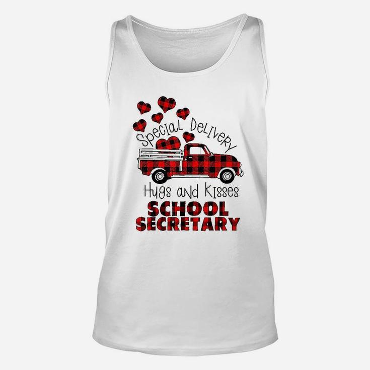 Special Delivery Hug And Kisses School Secretary Unisex Tank Top