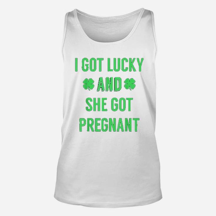 St Patricks Day Announcement For Dad To Be Unisex Tank Top