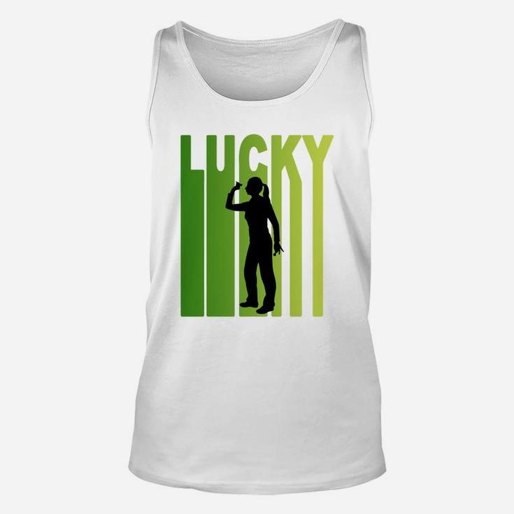 St Patricks Day Lucky Darts Funny Sport Lovers Gift Unisex Tank Top