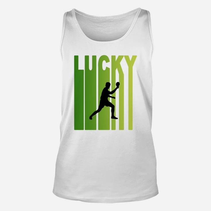 St Patricks Day Lucky Table Tennis Funny Sport Lovers Gift Unisex Tank Top