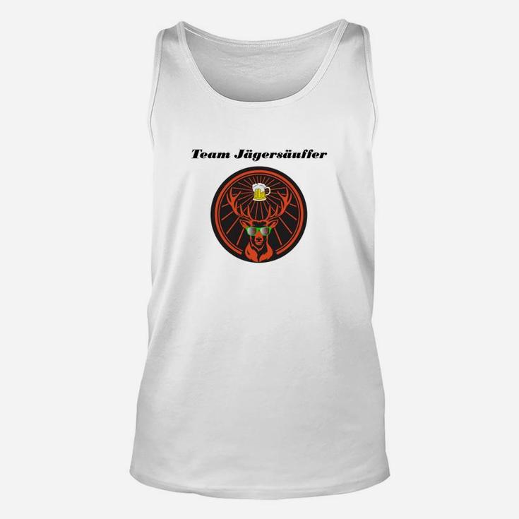 Team Jägermeister Herren Unisex TankTop, Lässiges Weißes Rundhals-Unisex TankTop