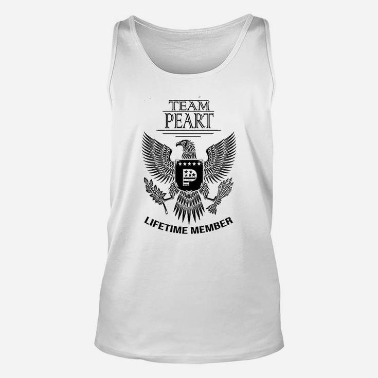 Team Peart Lifetime Member Family Surname Families The Peart Last Name Unisex Tank Top