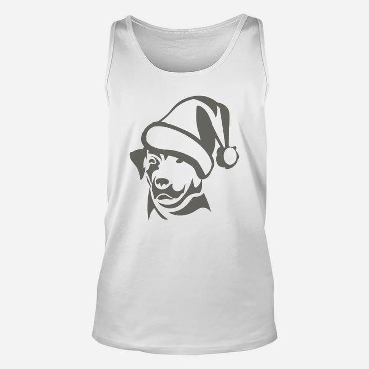 The Labrador Retriever Hat Santa Claus Christmas Shirt Unisex Tank Top
