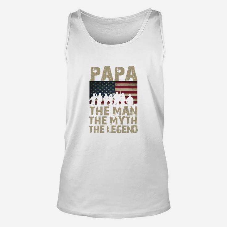 The Man Myth Legend Papa T Shirts Men Veteran Army Unisex Tank Top