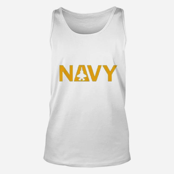 United States Navy Aviation With F35 Jet Unisex Tank Top