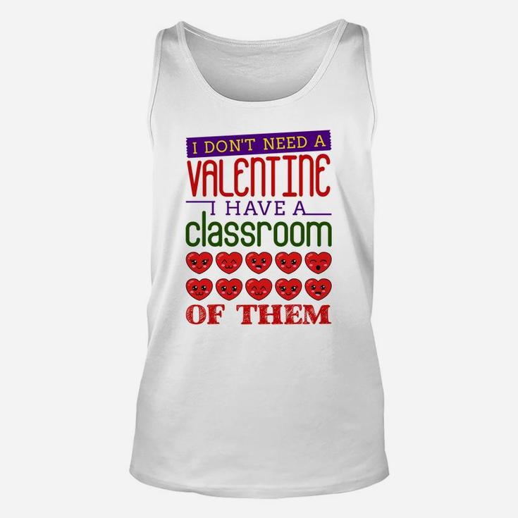 Valentine Days Teacher Classroom Of Valentines Unisex Tank Top