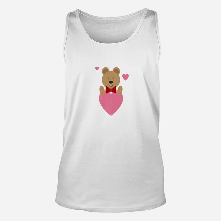 Valentines Day Teddy Bear Love Girlfriend Hearts Unisex Tank Top