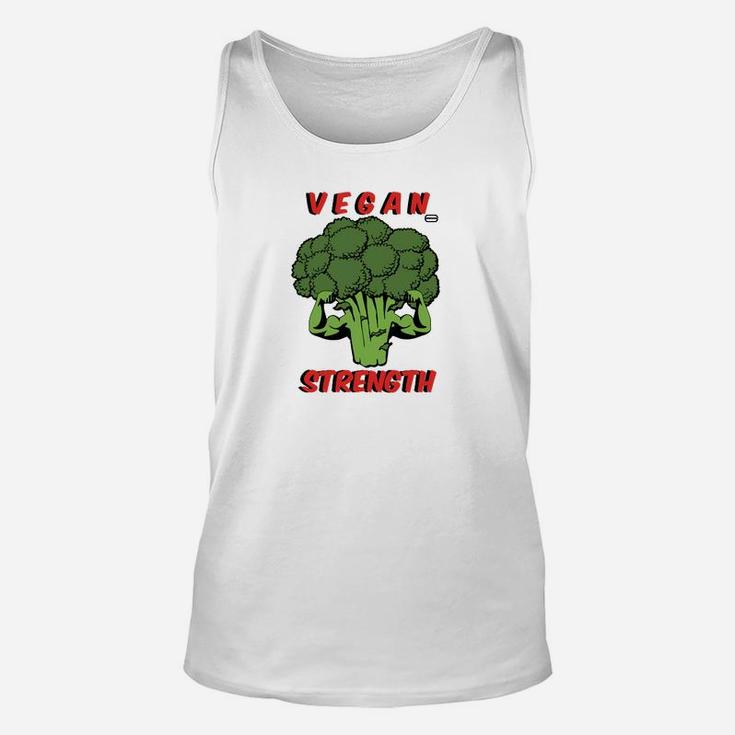 Vegan Strength Brokkoli Motiv Unisex TankTop für Herren, Motivations-Design