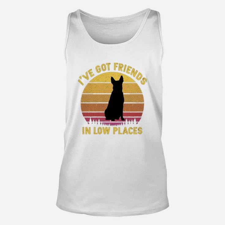Vintage Australian Cattle Dog I Have Got Friends In Low Places Dog Lovers Unisex Tank Top