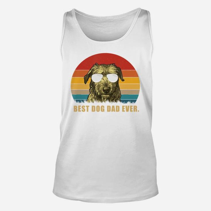 Vintage Best Dog Dad Ever T Shirt Irish Wolfhound Shirts Unisex Tank Top