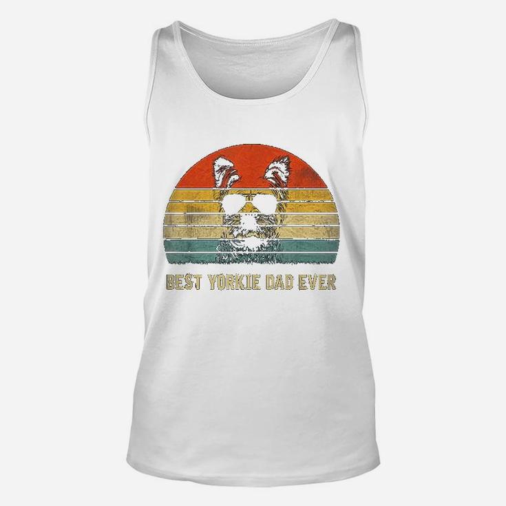 Vintage Best Yorkie Dad Ever Fathers Day Gifts For Lover Unisex Tank Top