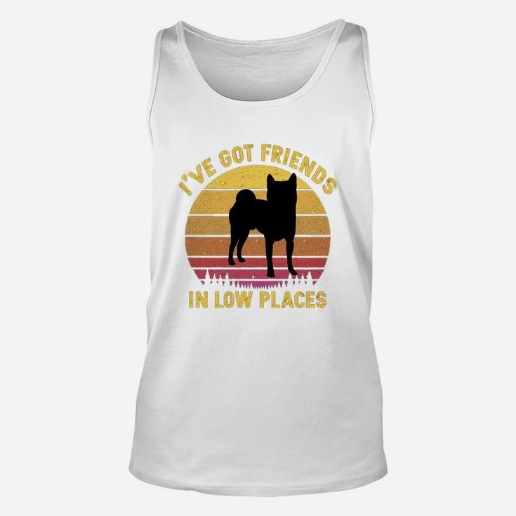 Vintage Shiba Inu I Have Got Friends In Low Places Dog Lovers Unisex Tank Top