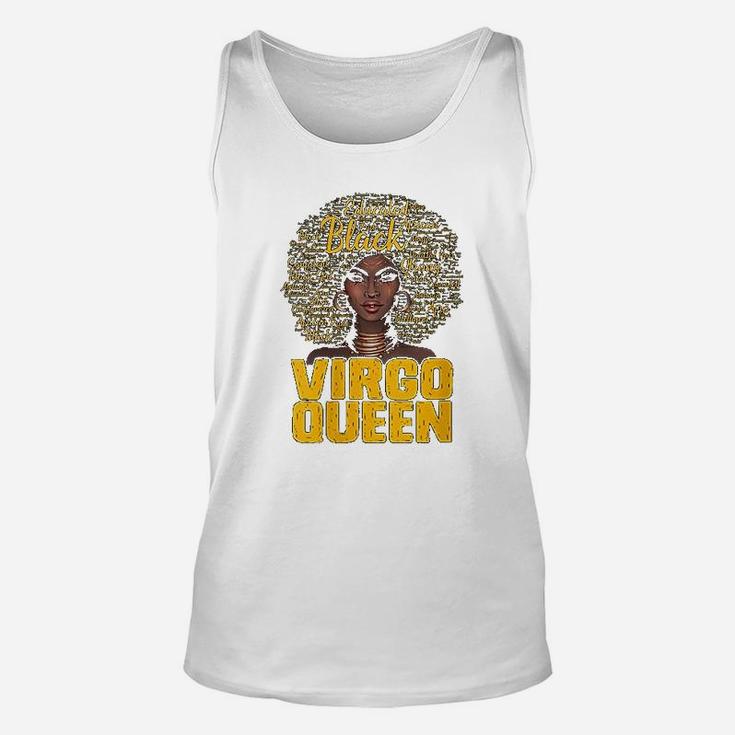 Virgo Queen Black Woman Afro Natural Hair African American Unisex Tank Top