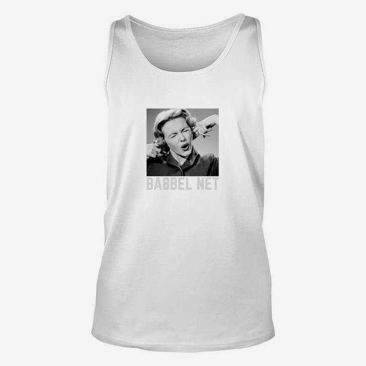 Weißes Vintage-Porträt Unisex TankTop mit Schriftzug, Retro Design Tee