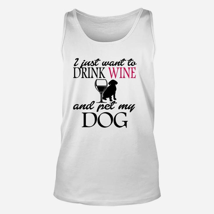 Wein & Hund Unisex TankTop für Weinliebhaber und Hundebesitzer