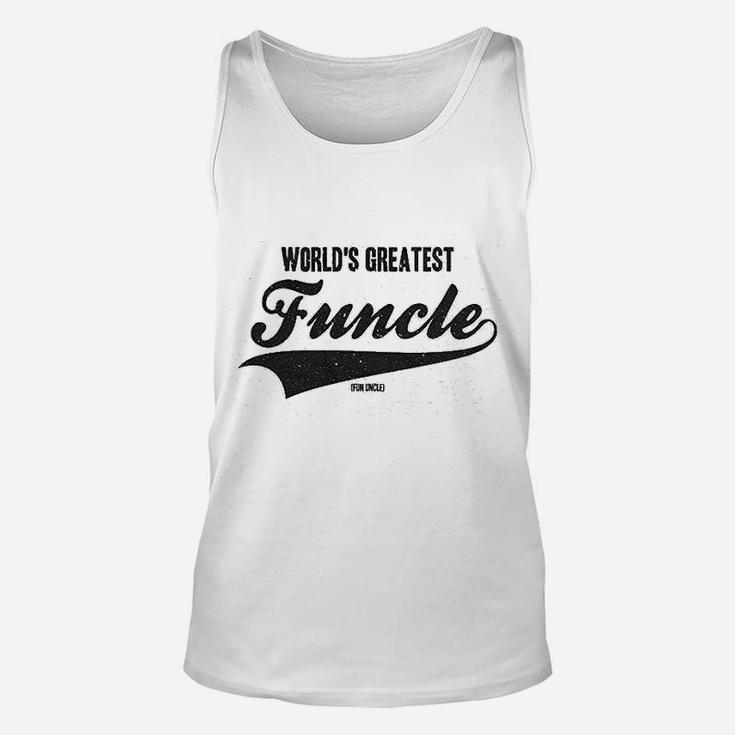 Worlds Greatest Funcle Funny Fun Uncle Gift Sarcastic Unisex Tank Top