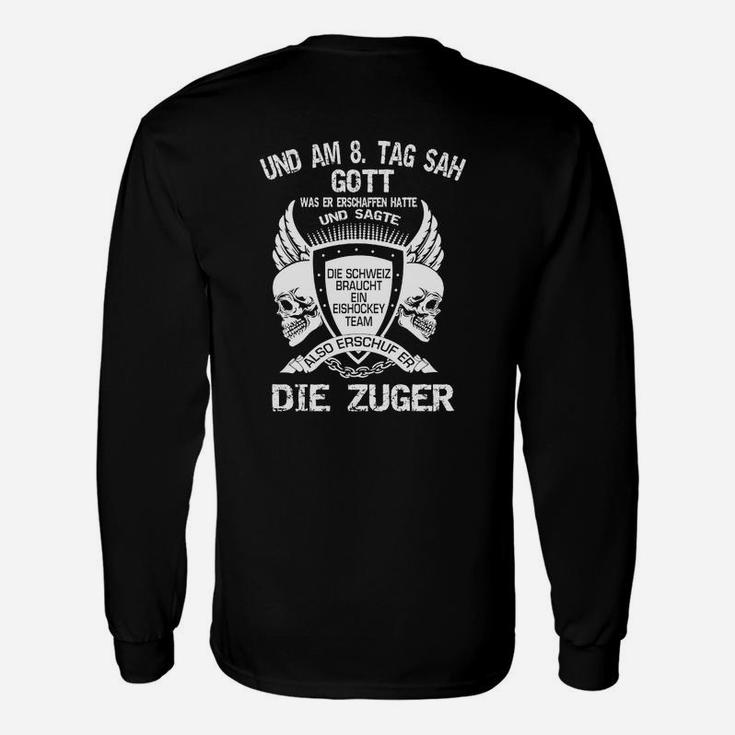 Am 8. Tag schuf Gott die Zuger Langarmshirts, Schwarzes Tee mit Totenkopf