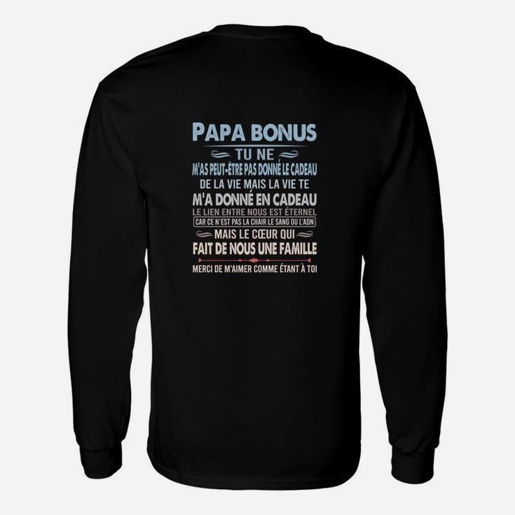 Bonus Papa Langarmshirts mit Inspirierendem Zitat, Perfekt für Stiefväter