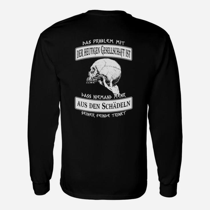 Das Problem mit heutiger Gesellschaft Schwarzes Langarmshirts, Gesellschaftskritische Grafik