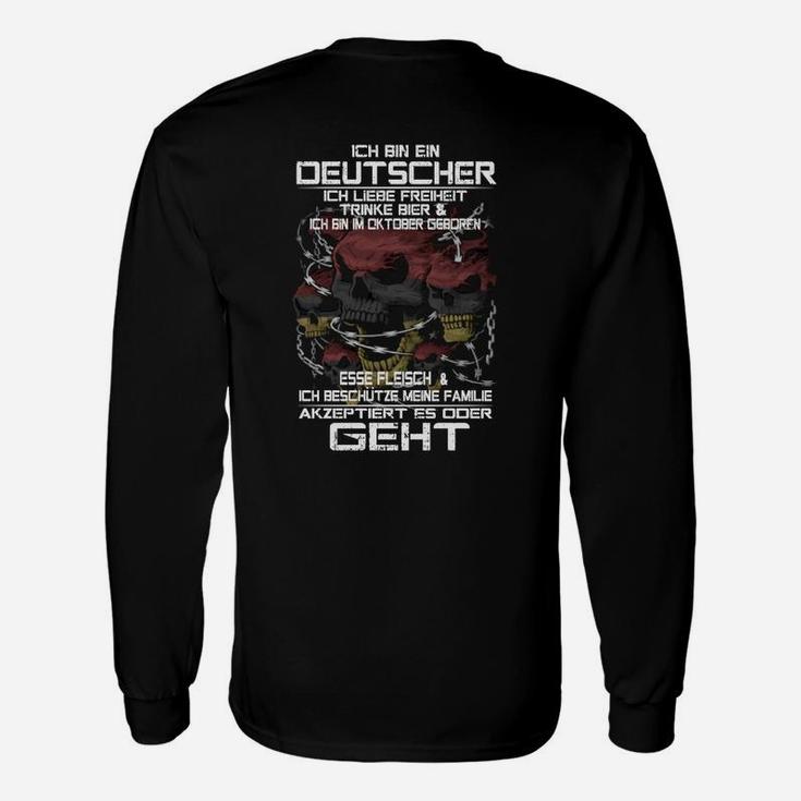 Deutscher Oktober Geboren Langarmshirts