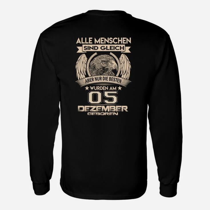 Dezember Geburtstags-Langarmshirts Alle Menschen sind gleich mit Adler-Design