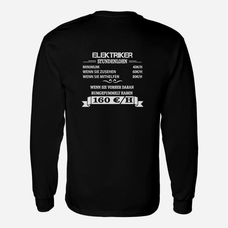 Elektriker Humor Langarmshirts: Wenn ich es dir erklären muss... Lustiger Spruch