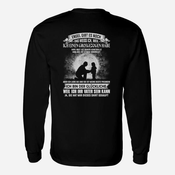 Engelsmotiv Schwarzes Herren Langarmshirts, Inspirierender Spruch