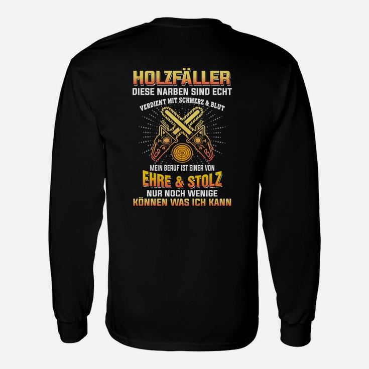 Holzfäller Stolz & Ehre Langarmshirts, Thematisches Outfit mit Narben-Design
