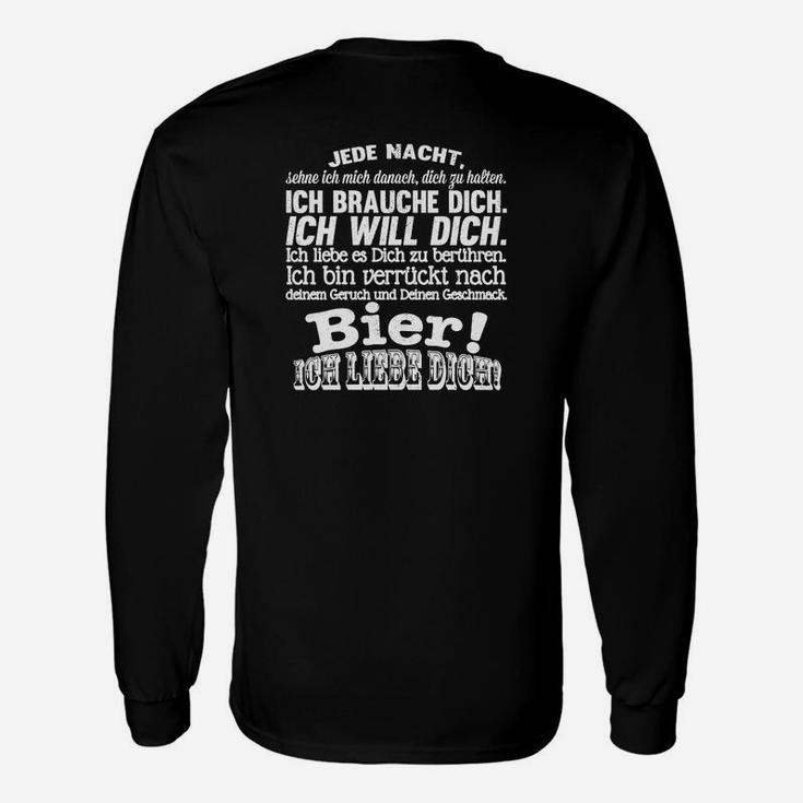 Lustiges Bier-Liebhaber Langarmshirts mit Spruch, Humorvolles Biertrinker Langarmshirts