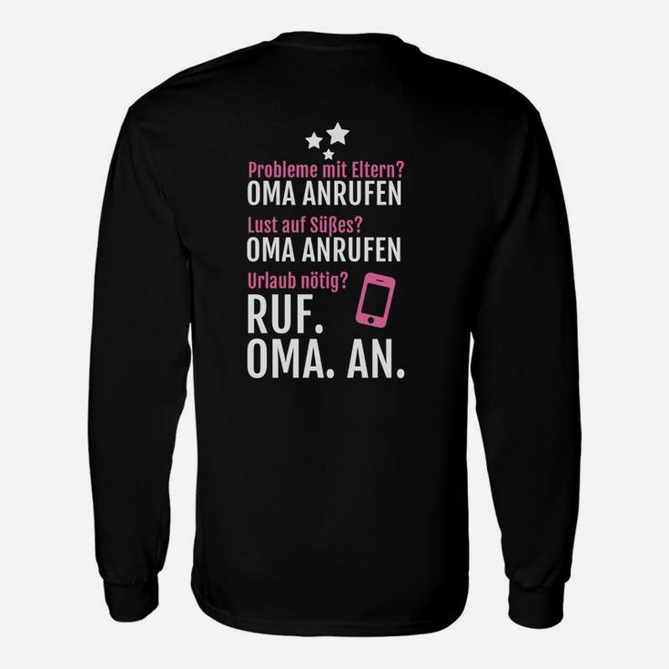 Lustiges Oma-Anruf Langarmshirts – Problemlöser mit Spruch für Großmütter