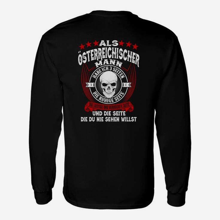 Österreichisches Stolz-Langarmshirts, Totenkopf-Design mit Spruch