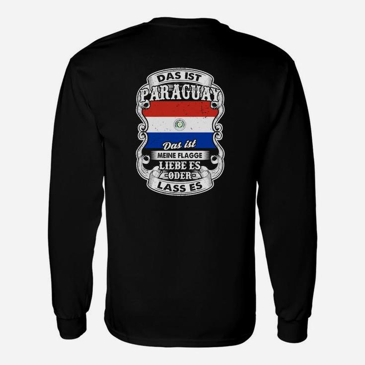 Paraguay Stolz Schwarzes Langarmshirts, Patriotischer Spruch Design