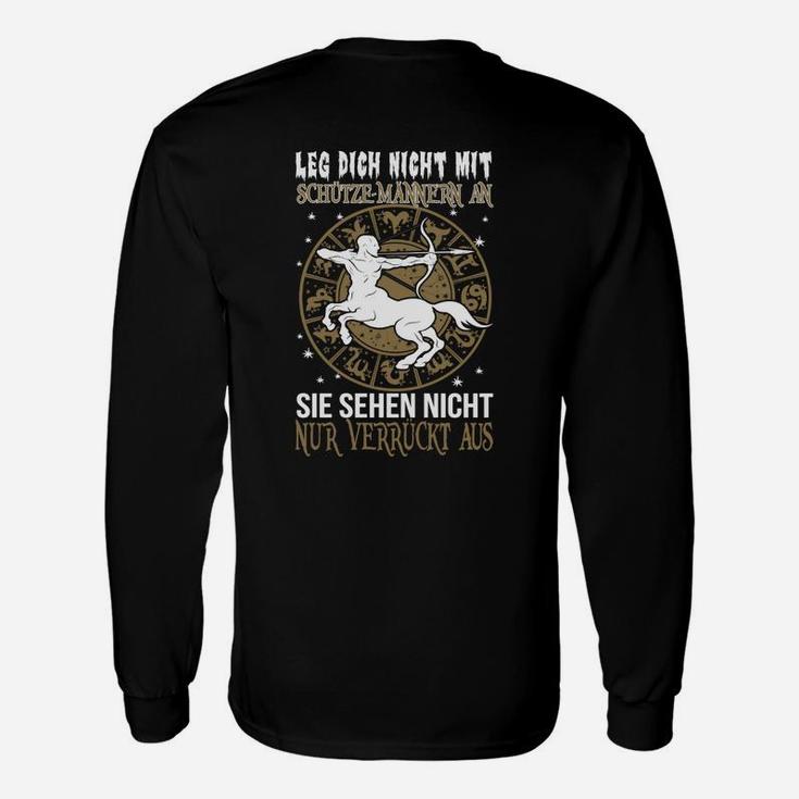 Schäferhundbesitzer Warnung Langarmshirts, Lustiges Schwarzes Tee mit Spruch