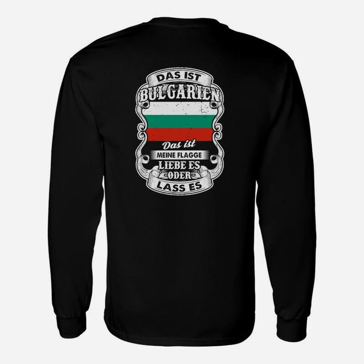 Schwarzes Langarmshirts Das ist Bulgarien - Liebe es oder Lass es, Bulgarien-Motiv