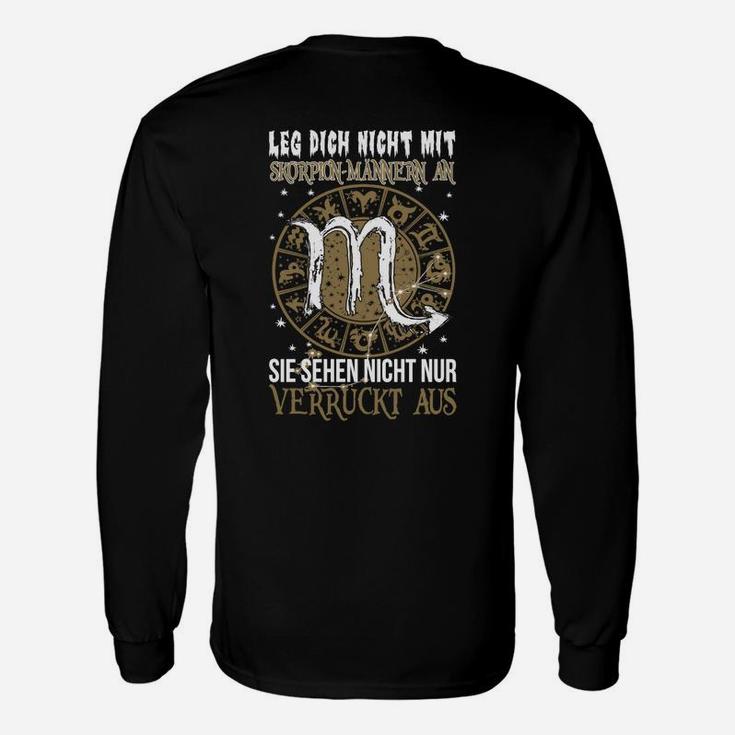 Scorpion Sternzeichen Langarmshirts mit einfarbigem Motiv, Astrologie Tee