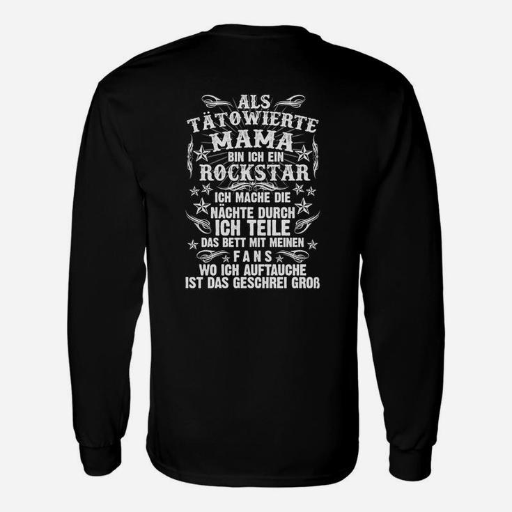 Tätowierte Mama Rockstar Langarmshirts, Lustiges Spruch Tee