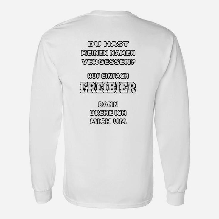 Freibier Spruch Langarmshirts, Lustiges Langarmshirts für Partys