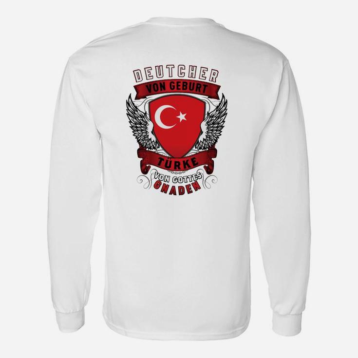 Herkunftsstolz Deutsch-Türkisch Langarmshirts Flügelmotiv & Halbmond